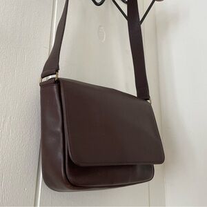 Vintage Coach purse deep chocolate brown mini messenger G7A 4125 80s 90s